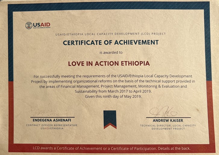 USAID ACHIEVMENT AWARD 2019